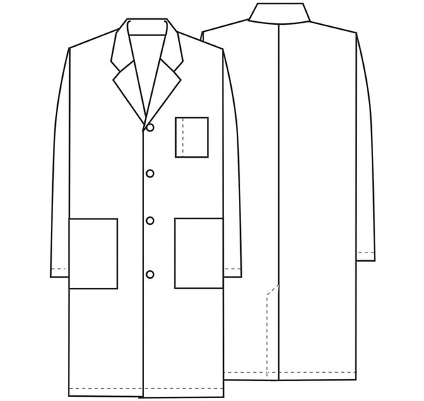 40" Unisex Lab Coat in White