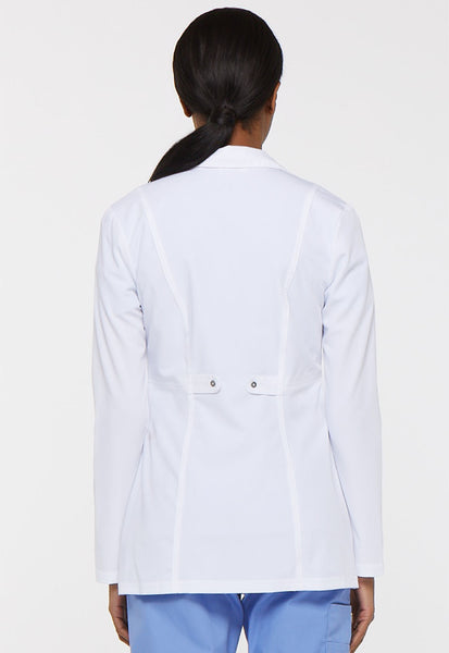 28" Snap Front Lab Coat in White